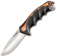 Нож BOKER Chainsaw Attendant Satin, рук-ть пластик, клинок 440B