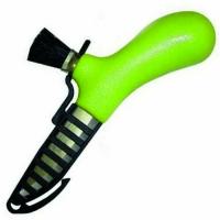 Нож Morakniv Karl-Johan для грибов, нержавеющая сталь, цвет лайм, щетка из конского волоса