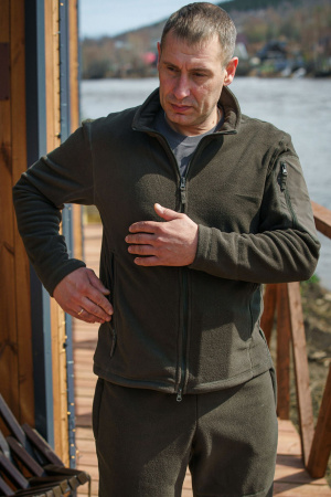Костюм мужской флисовый Comfort 718-016 Dark Olive (ч/з)