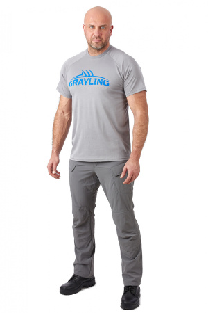 Футболка GRAYLING Logo T-Shirt (хлопок, серый)
