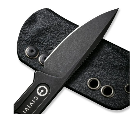 Нож CIVIVI Fixed Blade Circulus 10Cr15CoMoV Steel Black Stonewashed Handle Ostap Hel Design